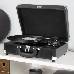 Innovative Technology Nostalgic 3-Speed Vintage Suitcase Turntable (Refurbished)
