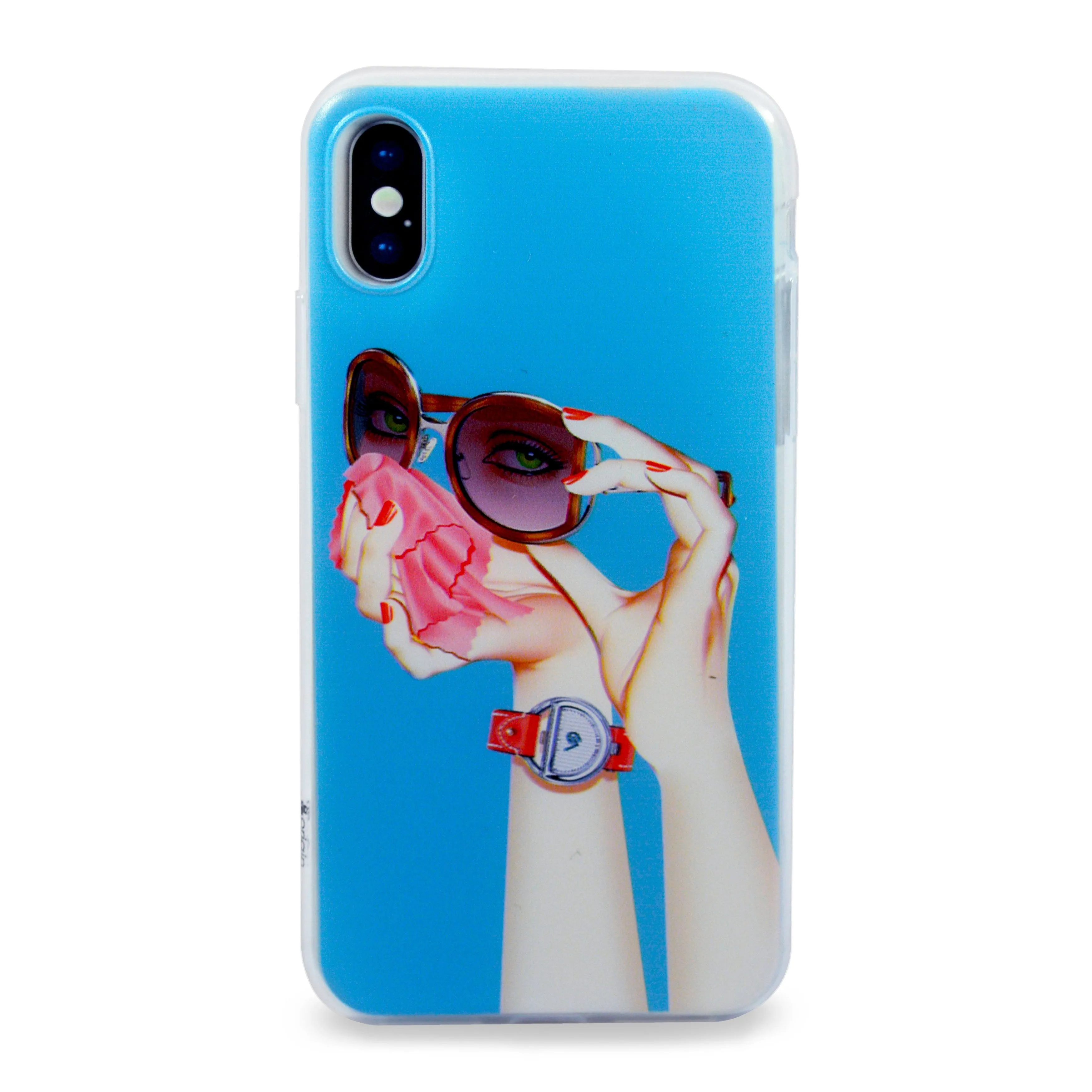iOrigin iPhone X Cases Flexible Soft TPU Back Cover (Eye Glasses)