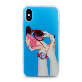 iOrigin iPhone X Cases Flexible Soft TPU Back Cover (Eye Glasses)