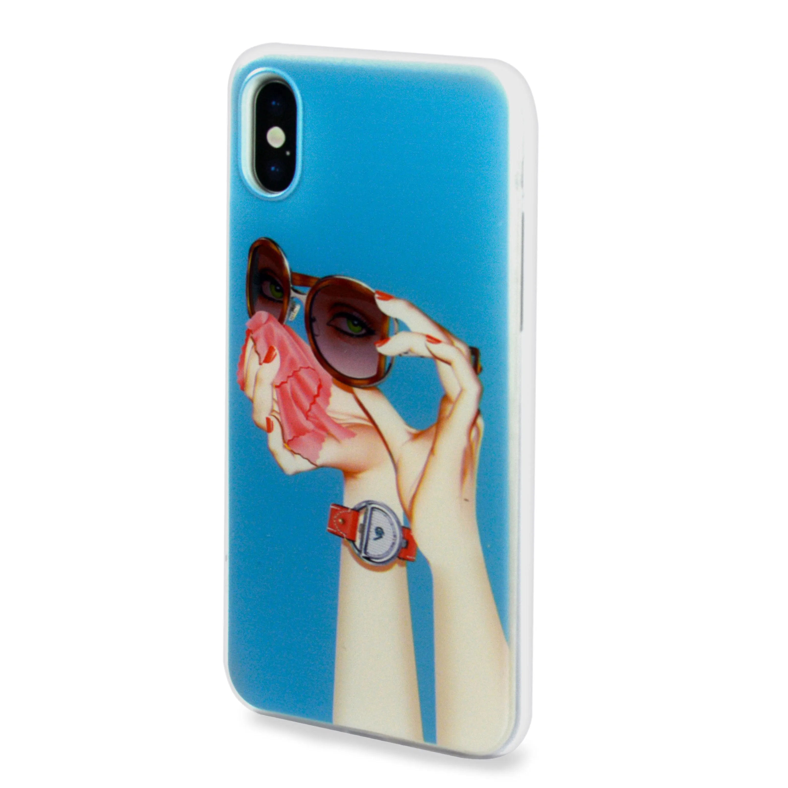 iOrigin iPhone X Cases Flexible Soft TPU Back Cover (Eye Glasses)