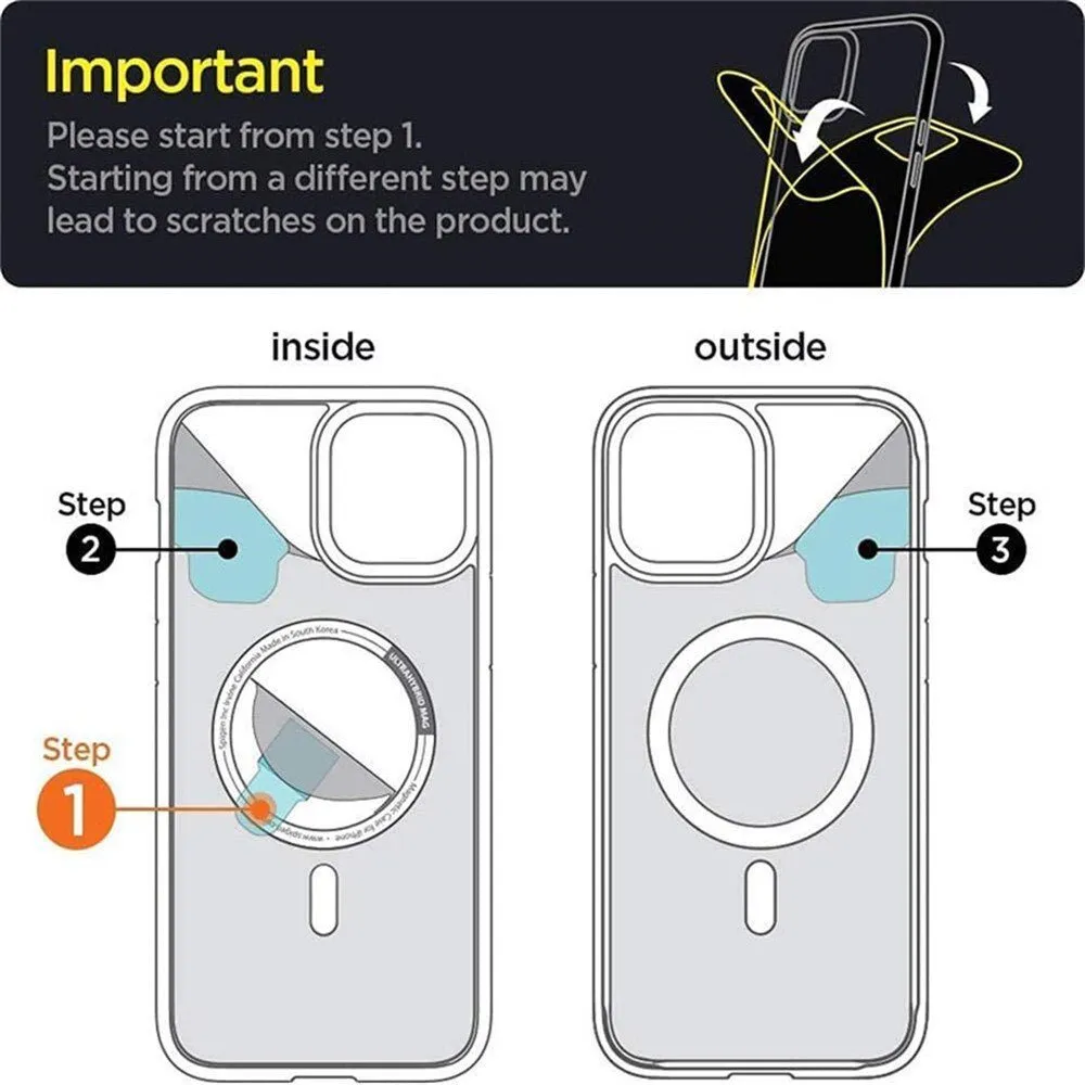 iPhone 15 Wireless Charging Transparent Magnetic Phone Case