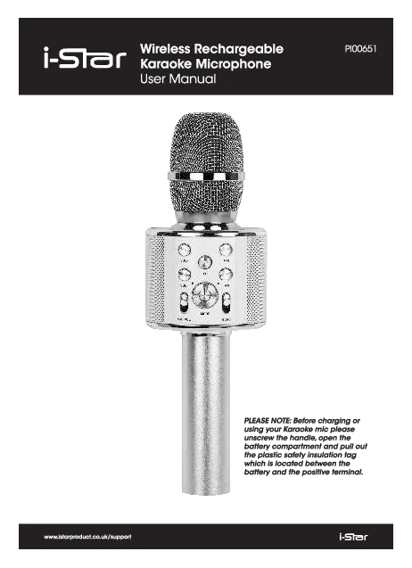 ISTAR PI00651 Karaoke Microphone