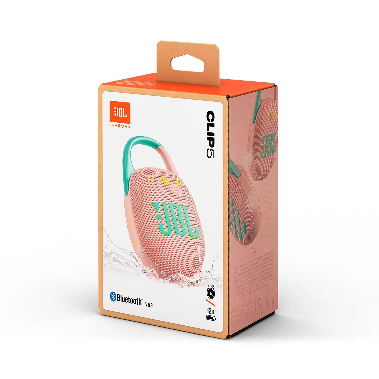 JBL Clip 5 Portable Bluetooth Speaker (Pink)