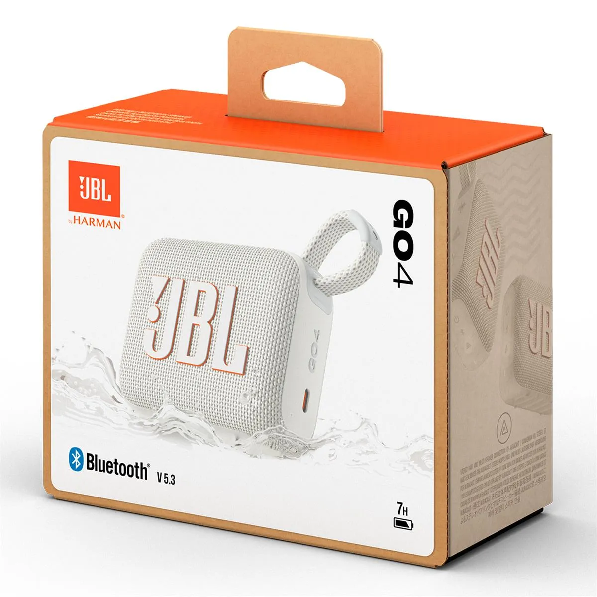 JBL Go 4 Portable Waterproof Bluetooth Speaker (White)