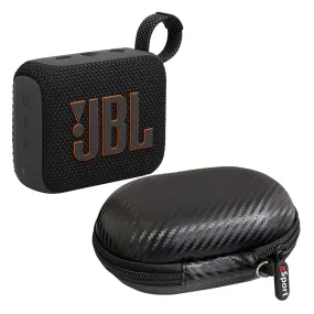 JBL Go 4 Ultra Portable Bluetooth Speaker Bundle with gSport Case (Black)