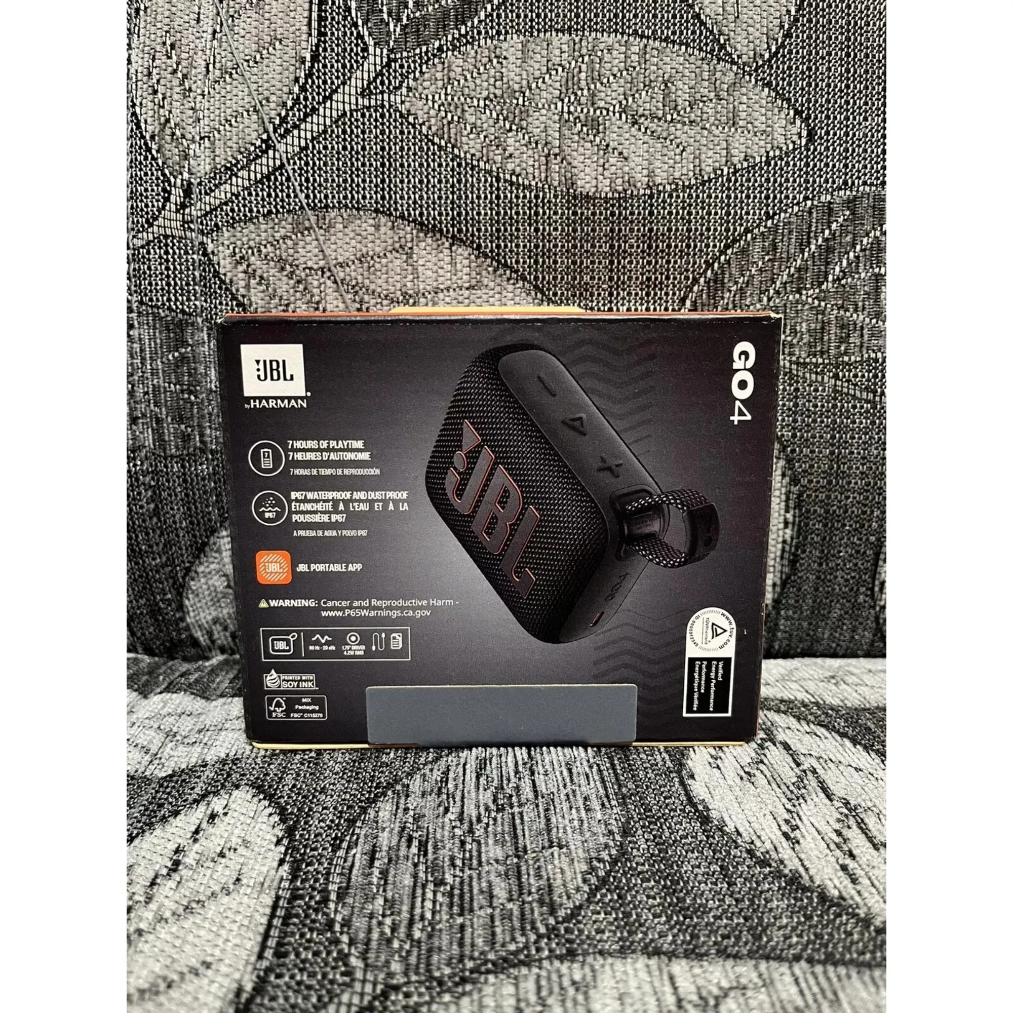 JBL JBLGO4BLKAM Go 4 Ultra-Portable, Waterproof and Dustproof Bluetooth Speaker, Black
