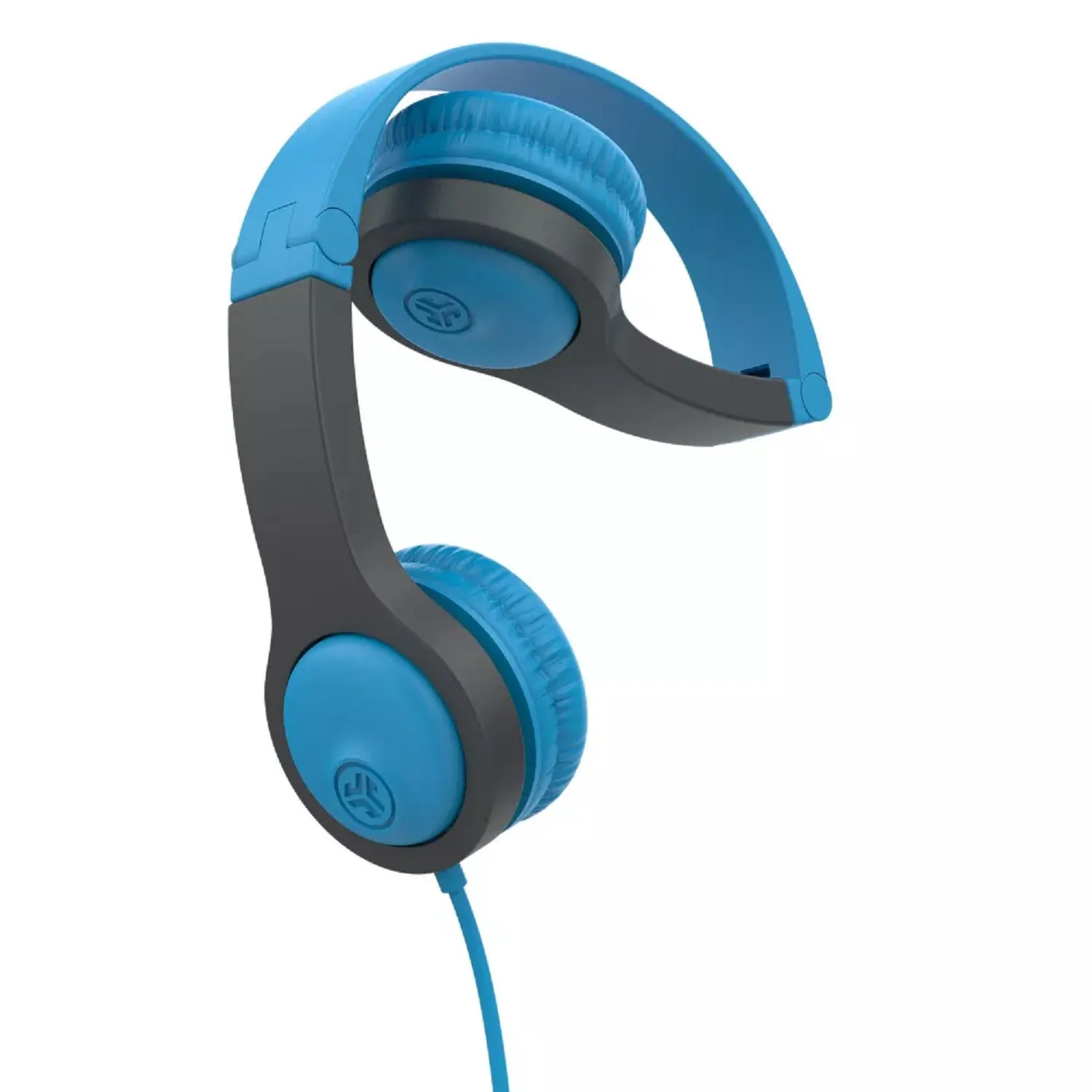 JLab HJBUDDIES2RBLU6 JBuddies Gen 2 Folding Kids Wired Headphones, Blue/Gray