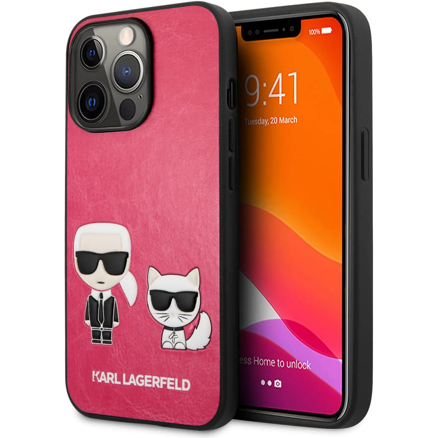 Karl Lagerfeld PU Leather Case Karl & Choupette Bodies Embossed