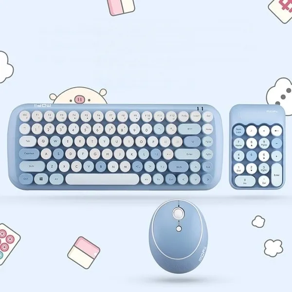 Kawaii Pink Wireless Keyboard