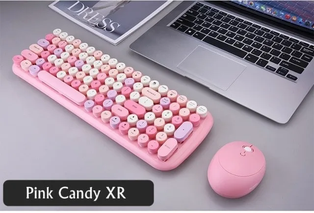 Kawaii Pink Wireless Keyboard