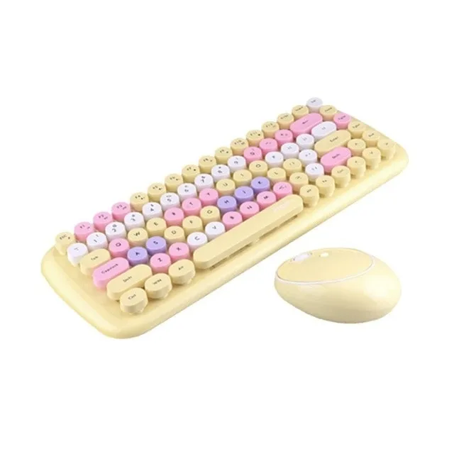 Kawaii Pink Wireless Keyboard