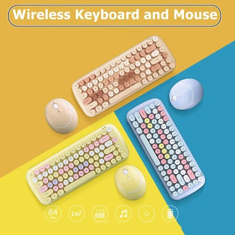 Kawaii Pink Wireless Keyboard