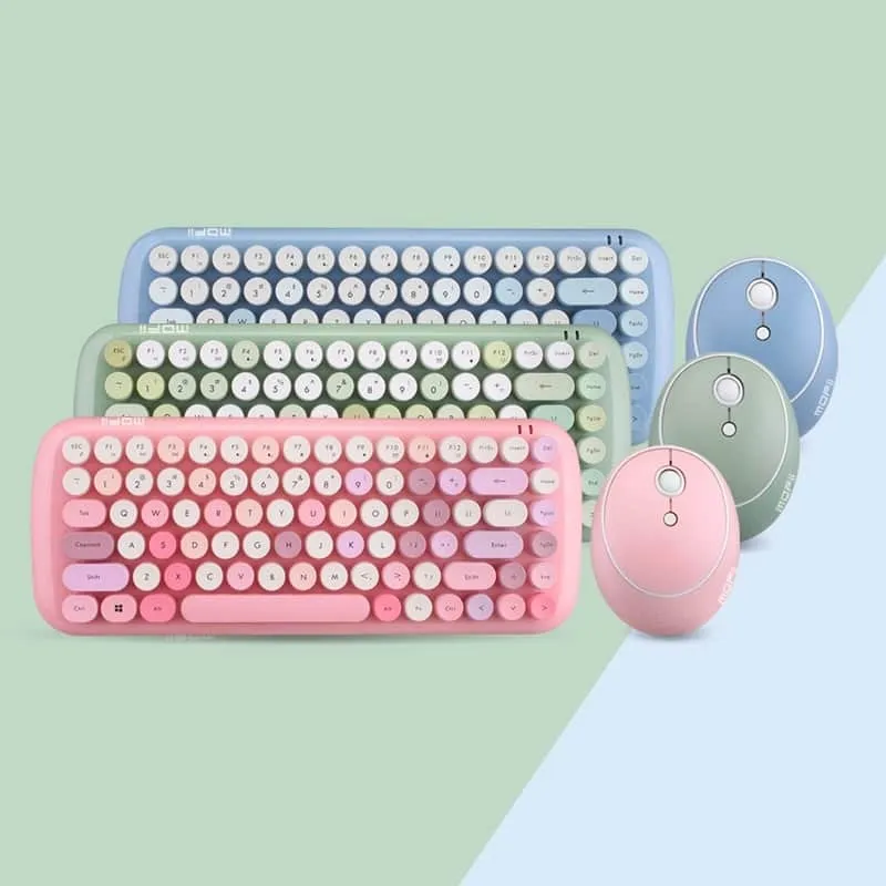 Kawaii Pink Wireless Keyboard