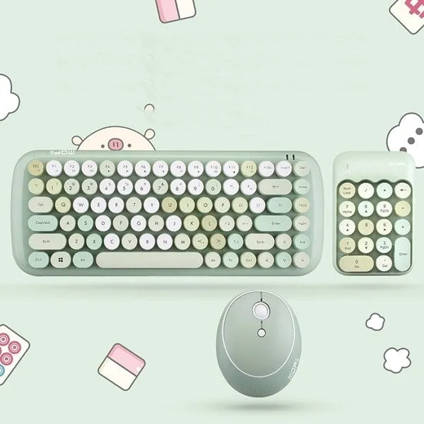 Kawaii Pink Wireless Keyboard