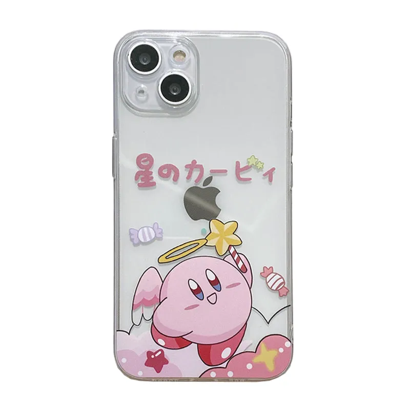 Kawaii Star Kirby Transparent iPhone Case