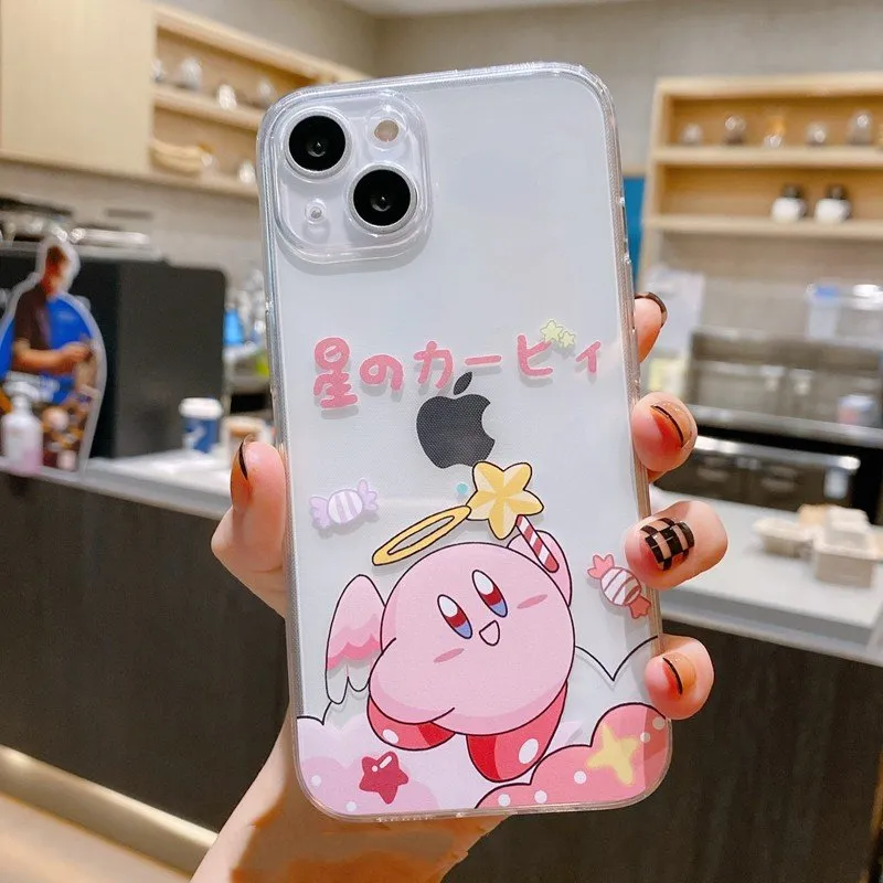 Kawaii Star Kirby Transparent iPhone Case