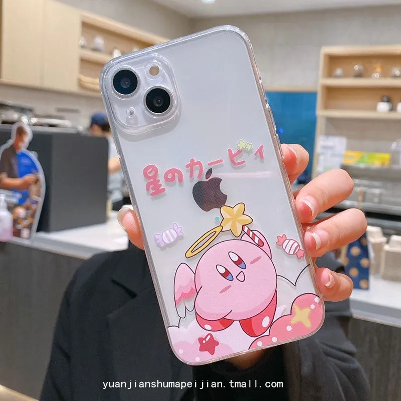 Kawaii Star Kirby Transparent iPhone Case
