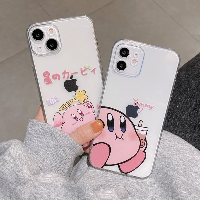 Kawaii Star Kirby Transparent iPhone Case