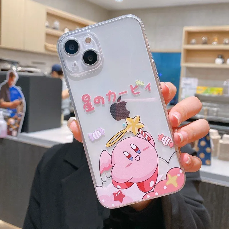 Kawaii Star Kirby Transparent iPhone Case