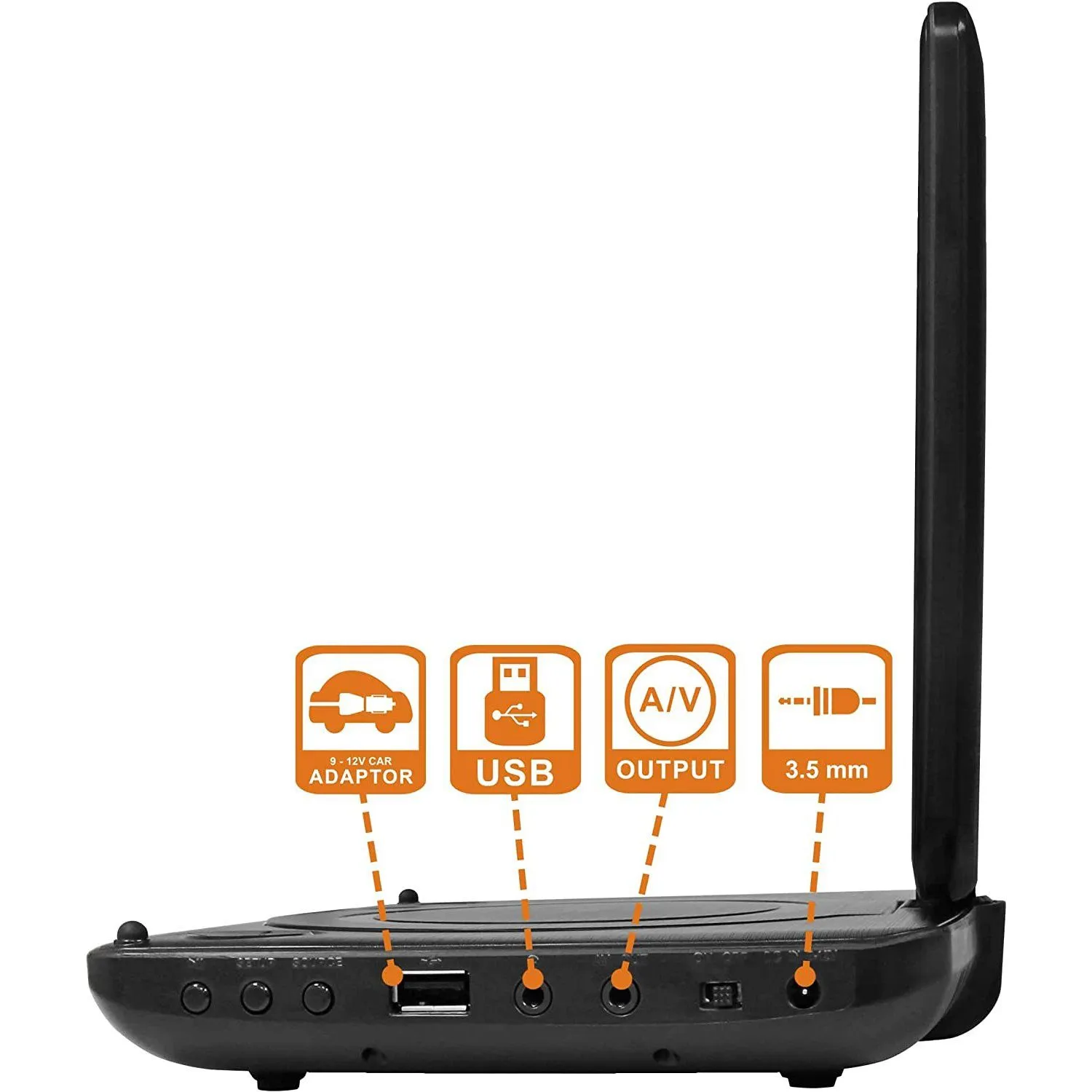 Koramzi Portable 7" Swivel DVD Player