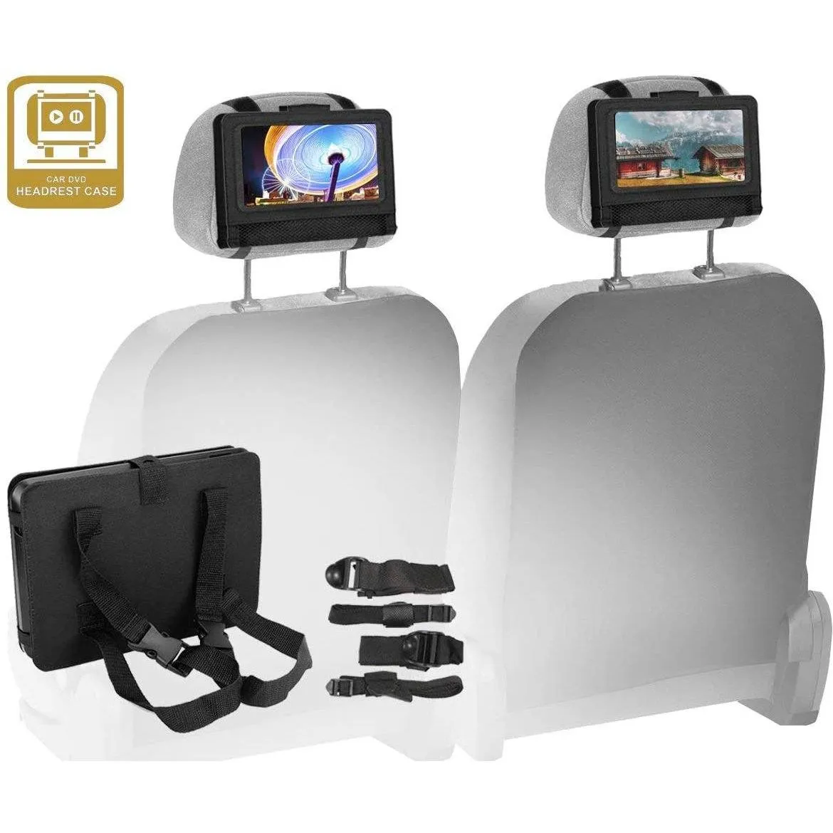 Koramzi Portable 9" Dual Screen Dual DVD Player