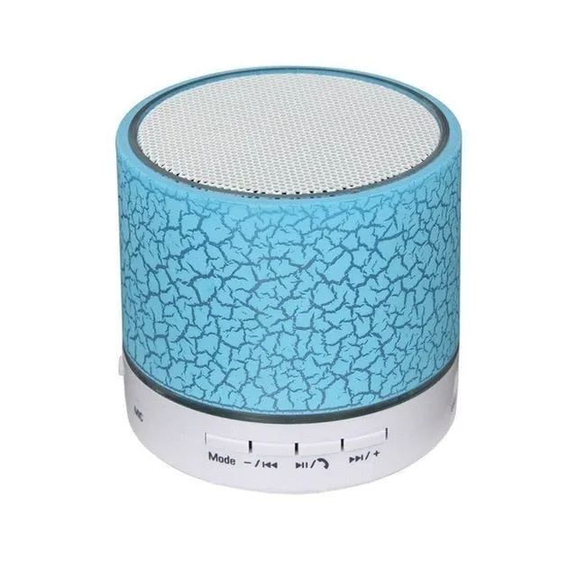 LED Portable Mini Wireless Bluetooth Speakers with TF USB FM Mic Blue Tooth Music for Phone IPhone Tablets Blutooth Receiver