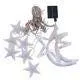 LED Stars Christmas Lighting, Expandable Light Curtain, Christmas Decoration Window with Remote Control and Hooks, 8 Modes, for Christmas