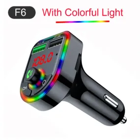 Luminous Bluetooth-compatible 5.0 Car  Fm  Transmitter Hands-free