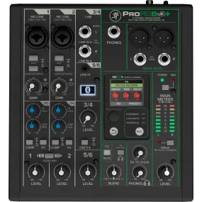 Mackie PROFX6V3  6-Channel Analog Mixer w/ Enhanced FX, USB Recording, and BT