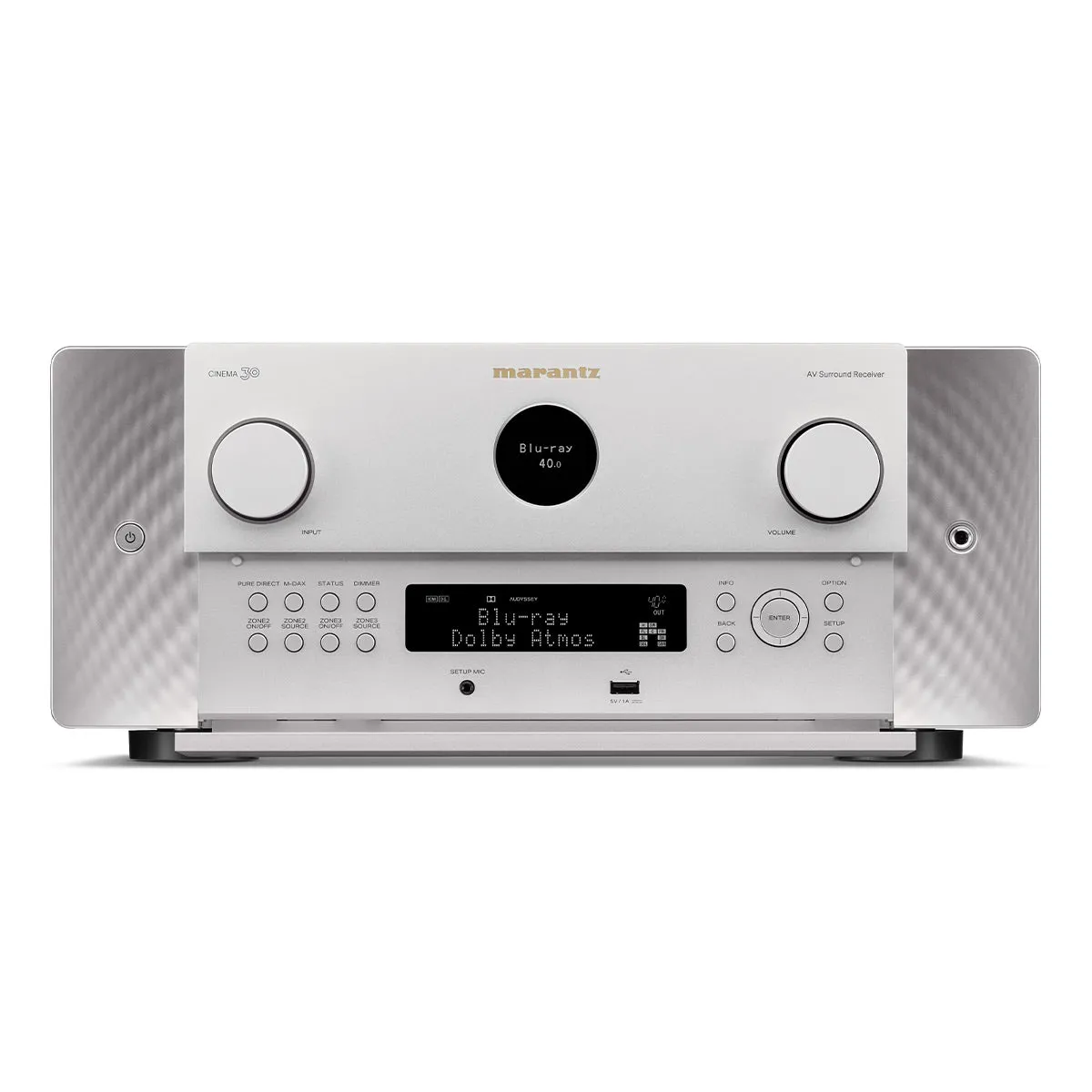 Marantz Cinema 30 11.4 Channel 8K Home Theater Receiver with Dolby Atmos & IMAX Enhanced Audio (Silver/Gold)