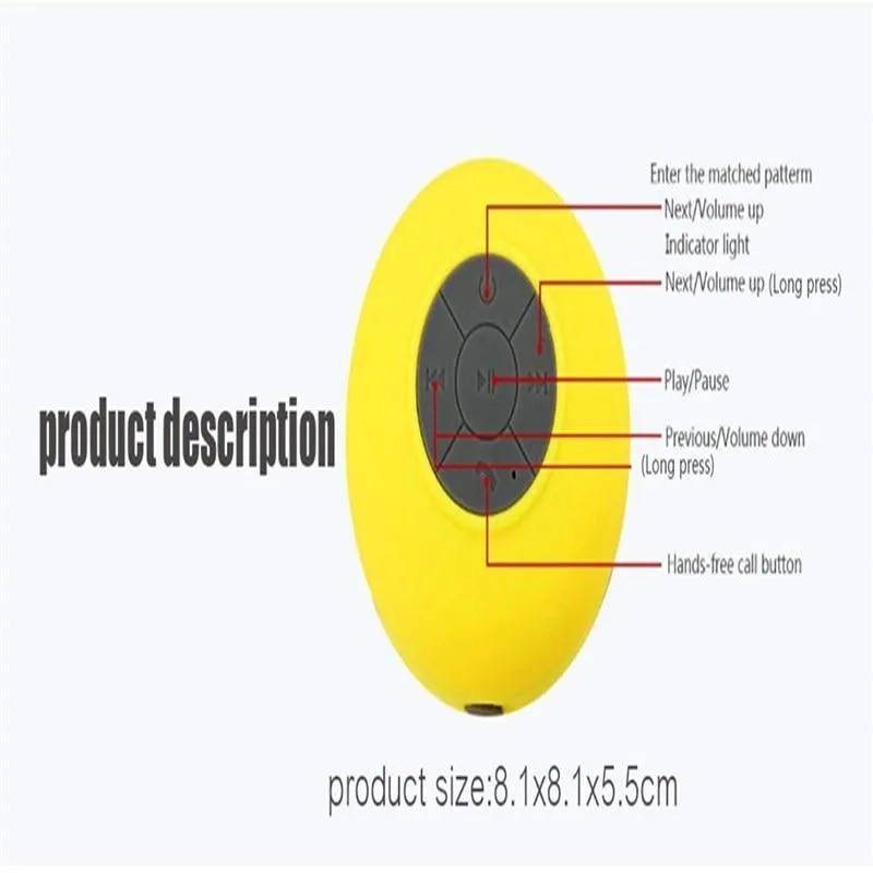 Mini Waterproof Bluetooth Speaker For Showers,Car Outdoor