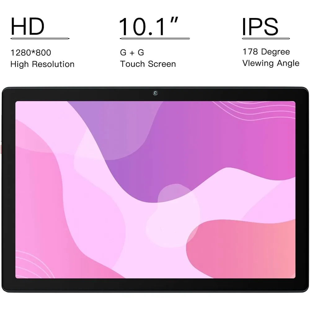 Moderness MB1001 Tablet 10.1 Inch Android 12 OS Quad Core 32GB ROM 1280x800 IPS Display 5000mAh Tablets PC Silver