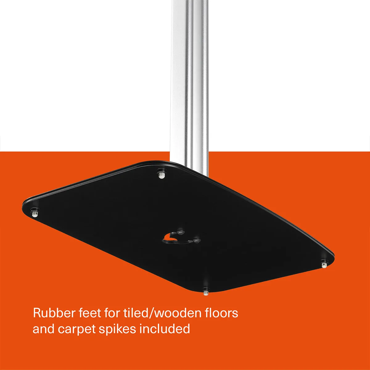 Mountson Premium Fixed-Height Floor Stand for Sonos Five & Play:5 -Each (Black)
