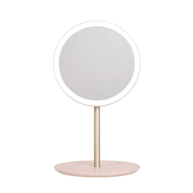Muid Make-Up Mirror Net Red Portable Foldable Led Table Top Dressing Mirror With Light
