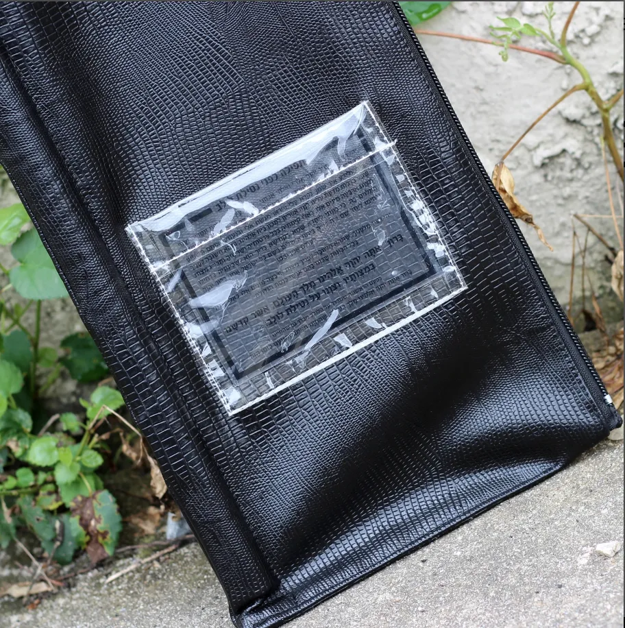 Navy Leather Lulav Case