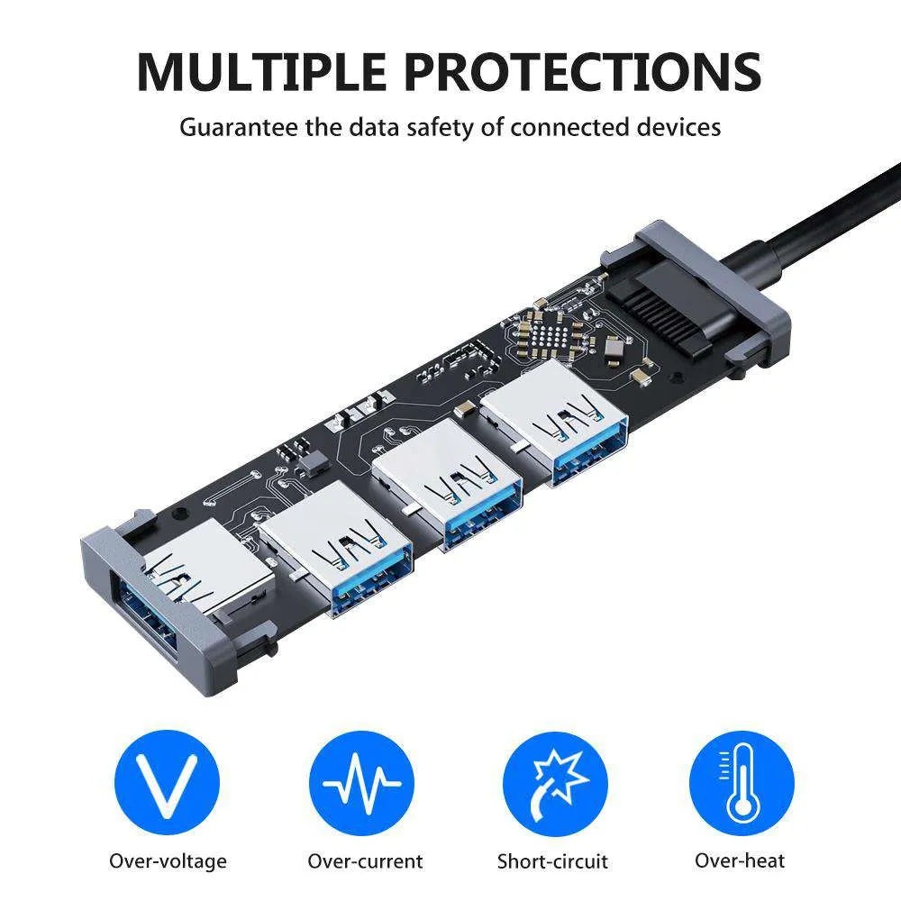 NexiGo 4-Port Aluminum USB 3.0 Hub