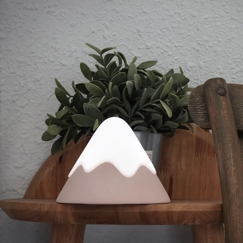 Nordic Style Metal LED Night Light - Bedside Hallway Table Lamp in Macaron Colored Conical Design