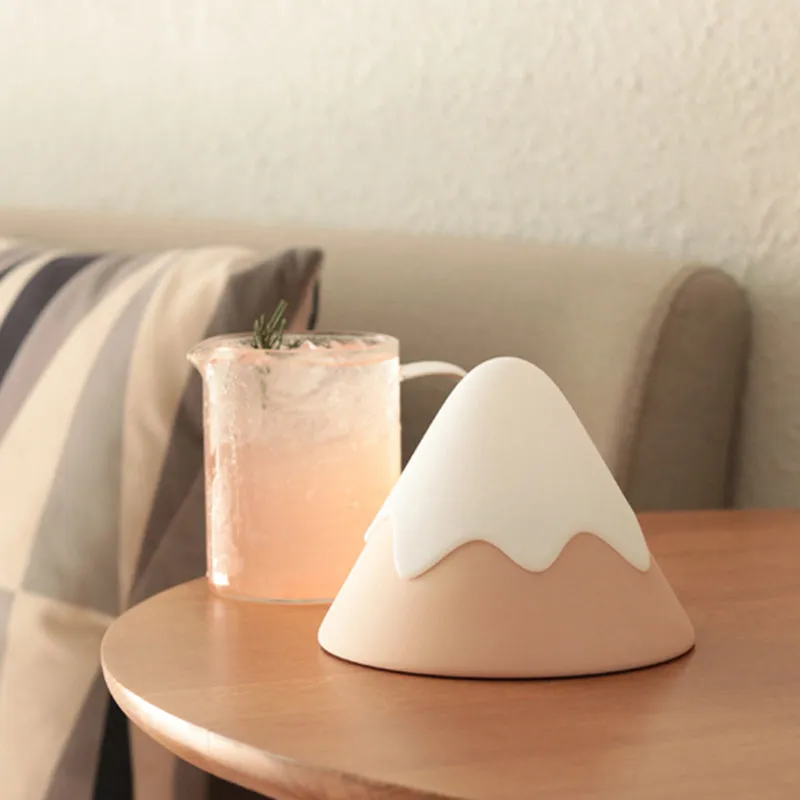 Nordic Style Metal LED Night Light - Bedside Hallway Table Lamp in Macaron Colored Conical Design
