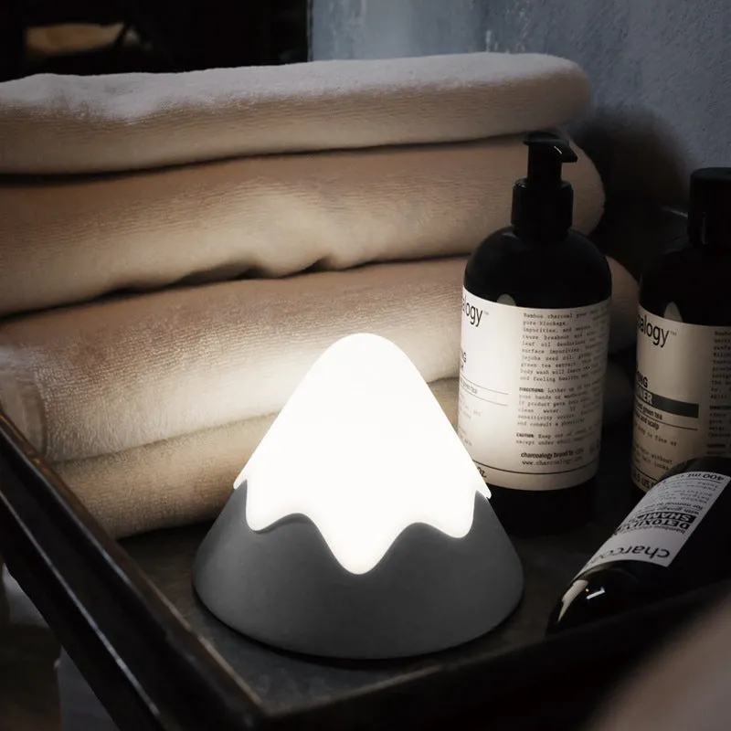 Nordic Style Metal LED Night Light - Bedside Hallway Table Lamp in Macaron Colored Conical Design