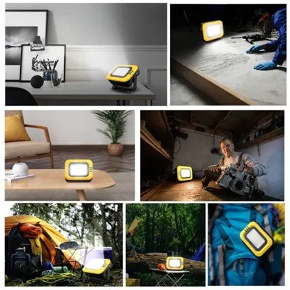 Outdoor Portable Solar Emergency Lamp USB Rechargeable Yellow 1200LM #6864