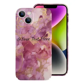 Personalized Logo Pink Marble Slim Mobile Phone Case for iPhone 14