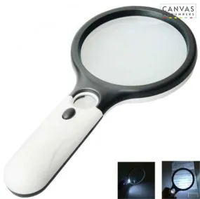 Portable 3X and 45X Handheld Magnifying Glass with LED Lights