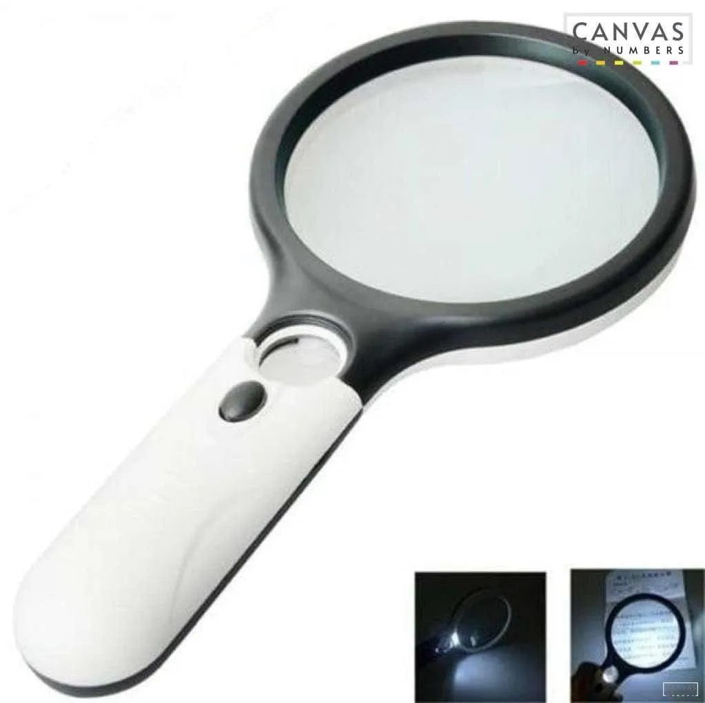 Portable 3X and 45X Handheld Magnifying Glass with LED Lights