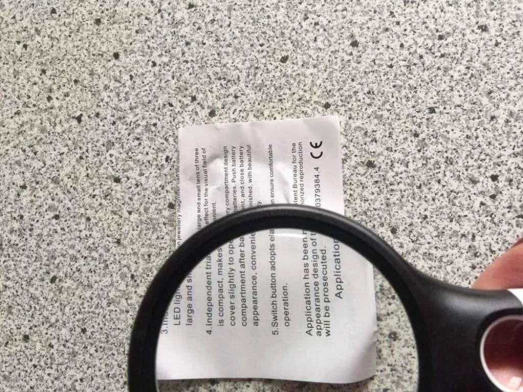 Portable 3X and 45X Handheld Magnifying Glass with LED Lights