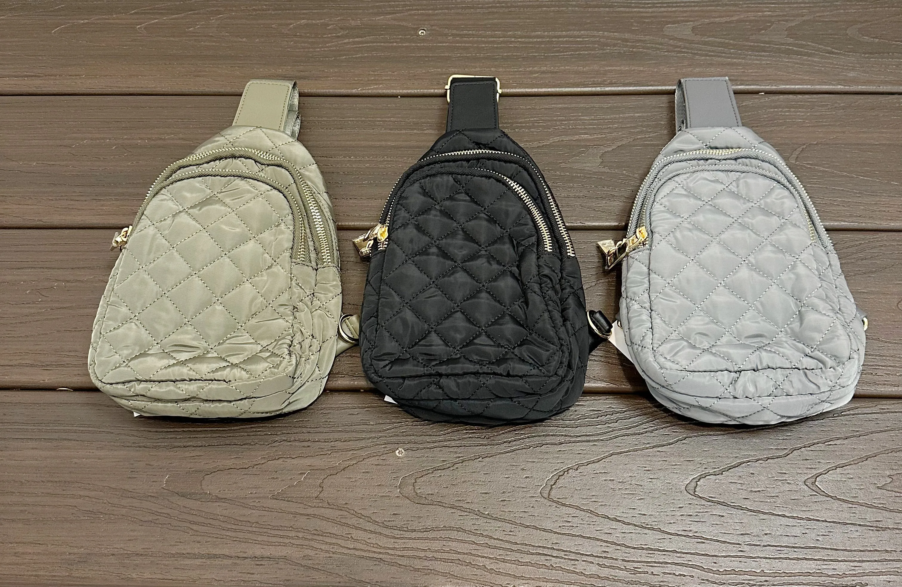 Quilted Puffer Sling Bag