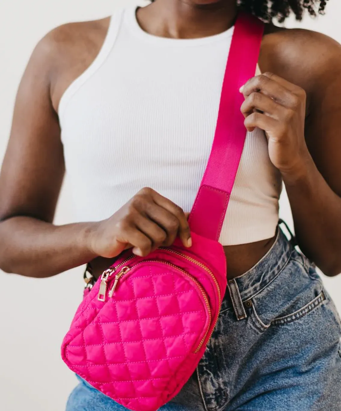 Quilted Puffer Sling Bag