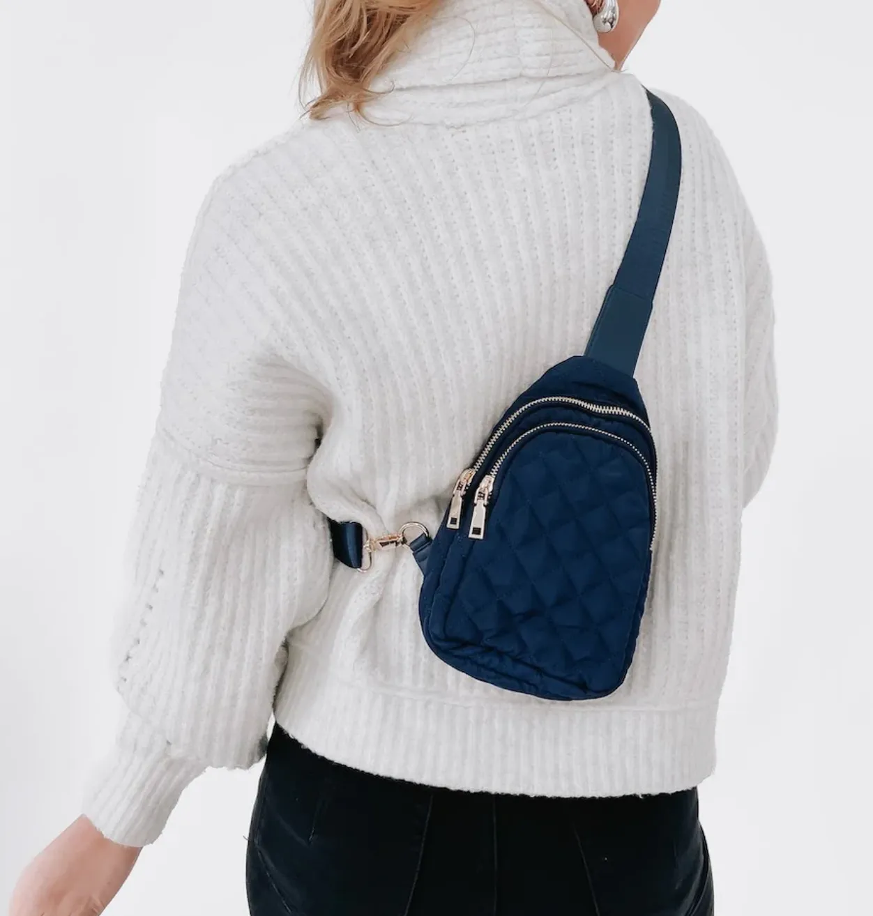 Quilted Puffer Sling Bag