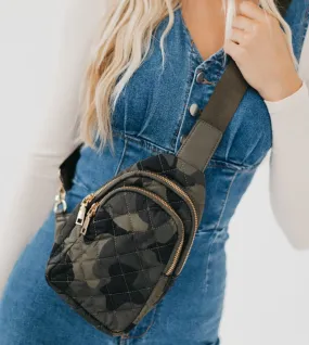 Quilted Puffer Sling Bag