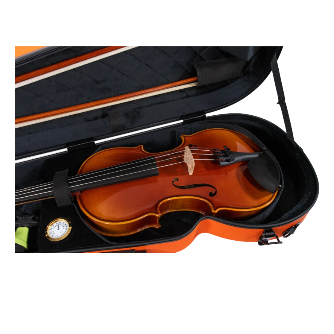RAAN Shaped Violin Case Orange 1/4-1/2