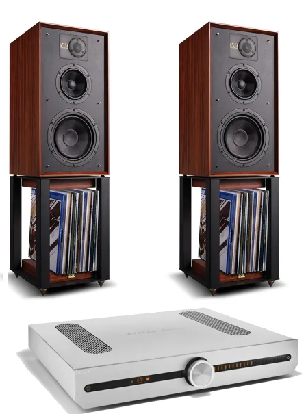 ROKSAN Attessa streaming amplifier   Wharfedale Linton heritage speakers